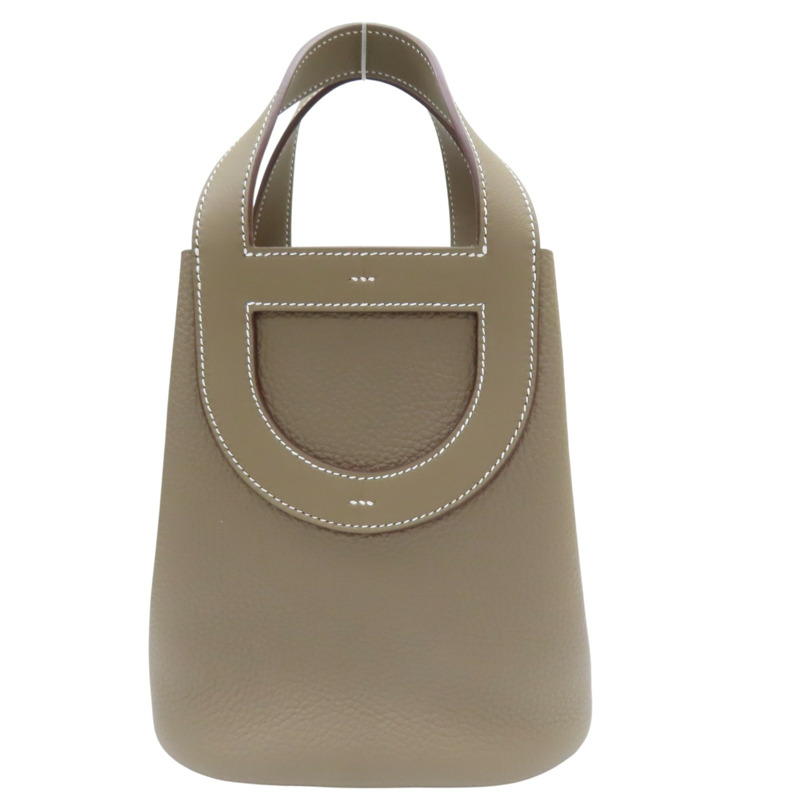 大象灰 TC牛皮 In the loop 手提包 金釦 W刻 【HERMES 愛馬仕】-1