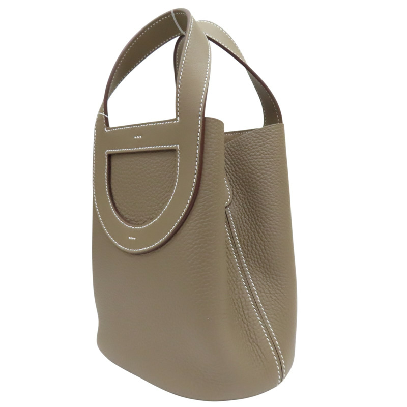 大象灰 TC牛皮 In the loop 手提包 金釦 W刻 【HERMES 愛馬仕】-2