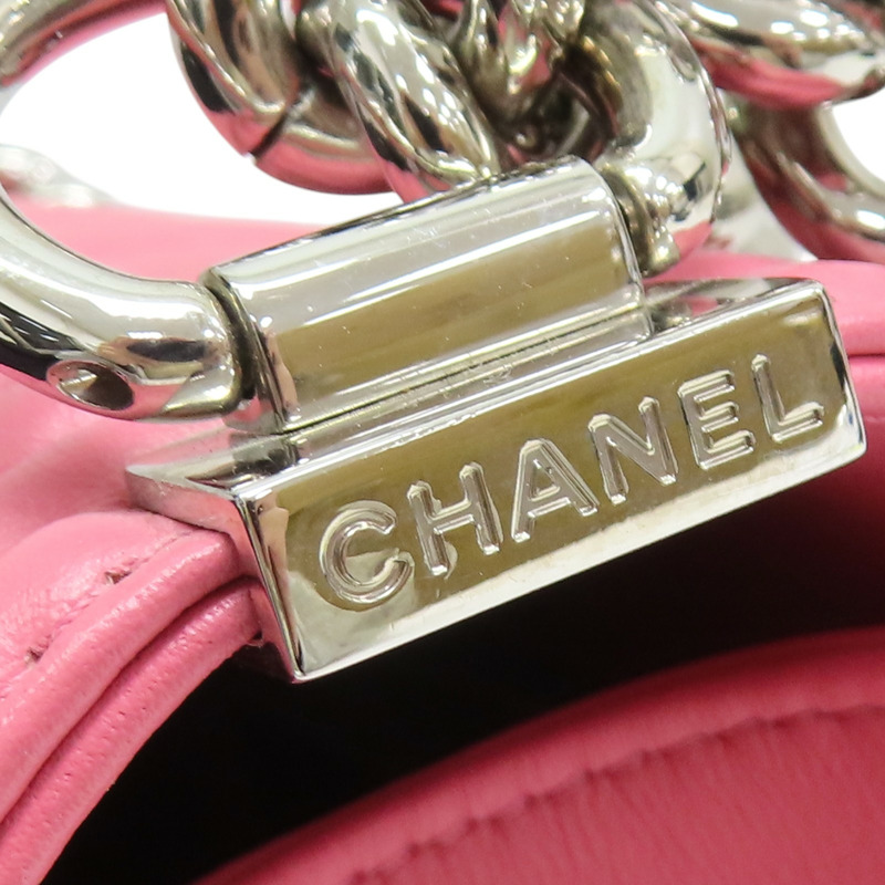 粉色牛皮 Boy 25 肩背包【CHANEL 香奈兒】 A67086-14