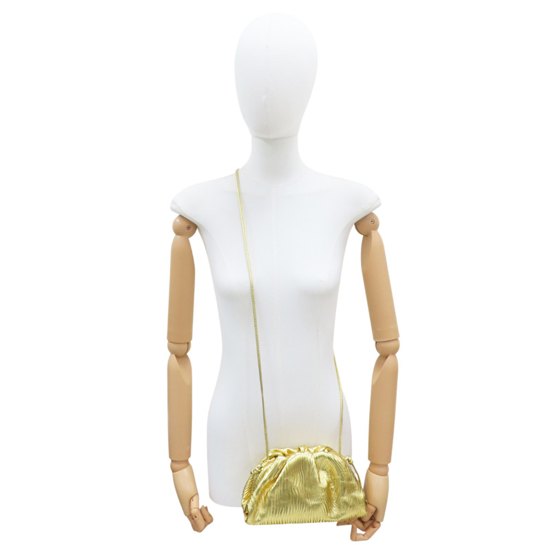 金色 牛皮 肩背包【BOTTEGA VENETA BV 寶緹嘉】 585852-8