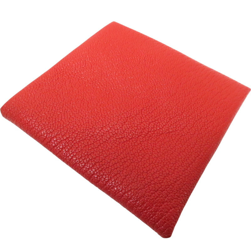 紅色山羊皮 Bastia 扣式 零錢包 X刻【HERMES 愛馬仕】-3