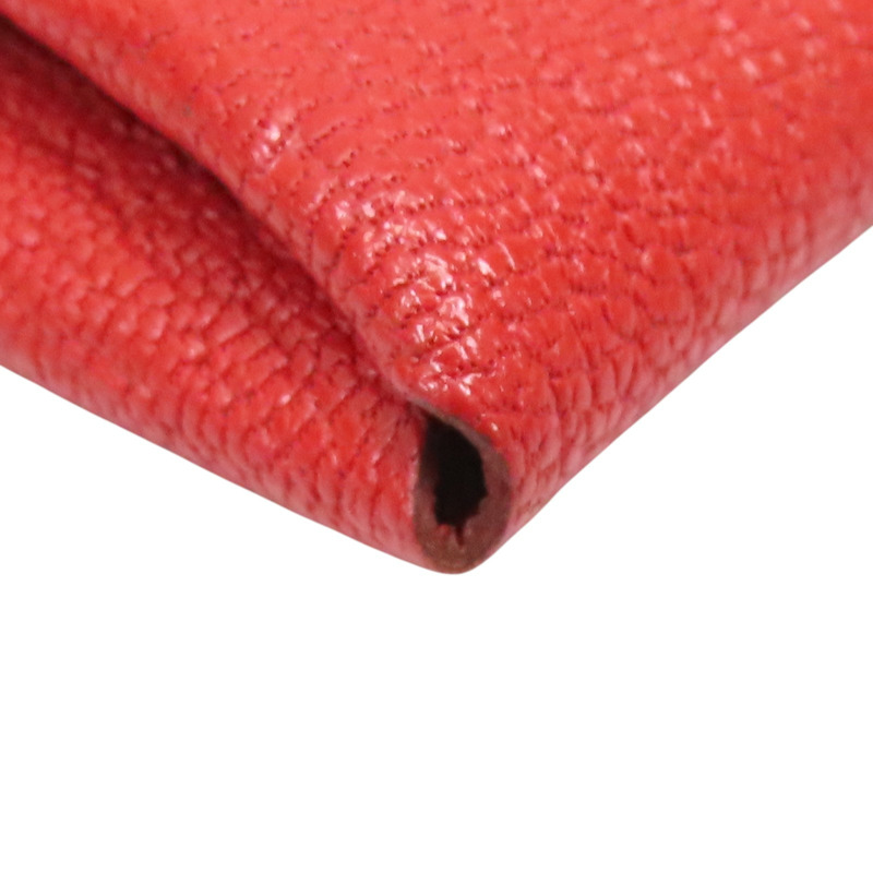 紅色山羊皮 Bastia 扣式 零錢包 X刻【HERMES 愛馬仕】-10