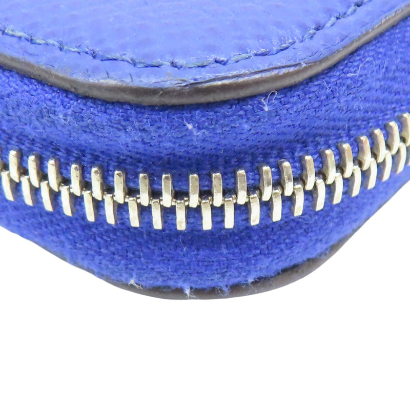 藍色 Epsom牛皮 絲巾 Azap siilk 拉鍊零錢包 口O刻【HERMES 愛馬仕】-10