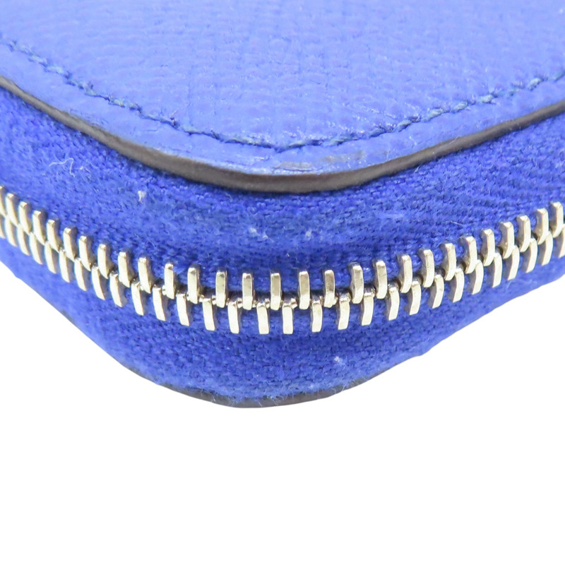 藍色 Epsom牛皮 絲巾 Azap siilk 拉鍊零錢包 口O刻【HERMES 愛馬仕】-11