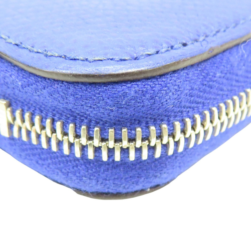 藍色 Epsom牛皮 絲巾 Azap siilk 拉鍊零錢包 口O刻【HERMES 愛馬仕】-12