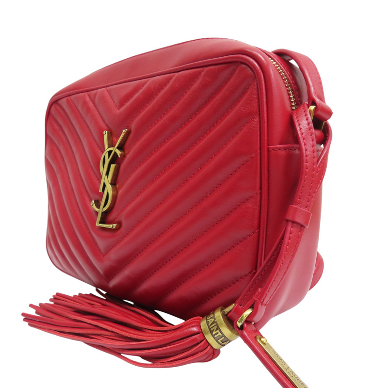 紅色 牛皮 肩背包【SAINT LAURENT YSL 聖羅蘭】 520534-2