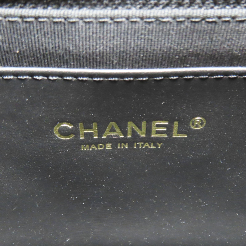 黑色 牛皮 肩背包 金釦【CHANEL 香奈兒】-5