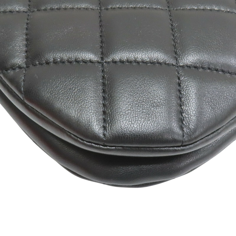 黑色 牛皮 肩背包 金釦【CHANEL 香奈兒】-8