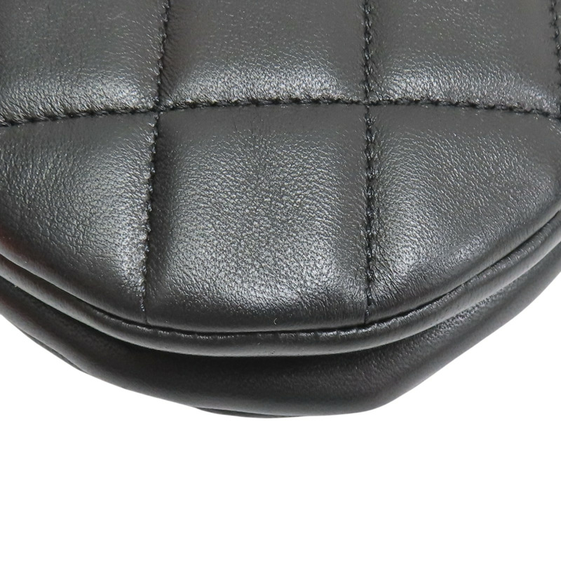 黑色 牛皮 肩背包 金釦【CHANEL 香奈兒】-9