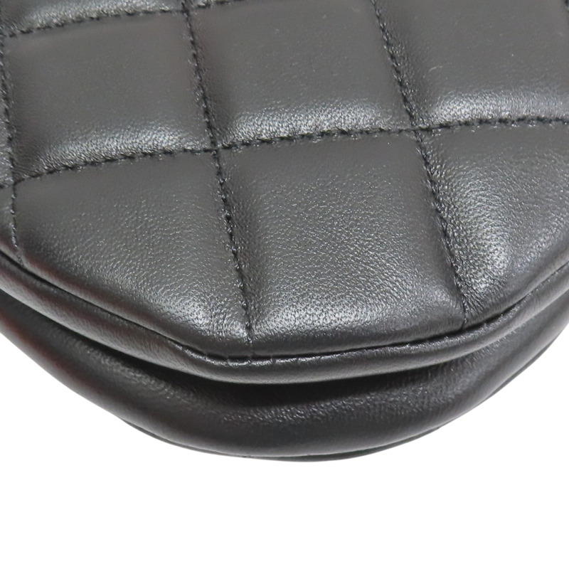 黑色 牛皮 肩背包 金釦【CHANEL 香奈兒】-10