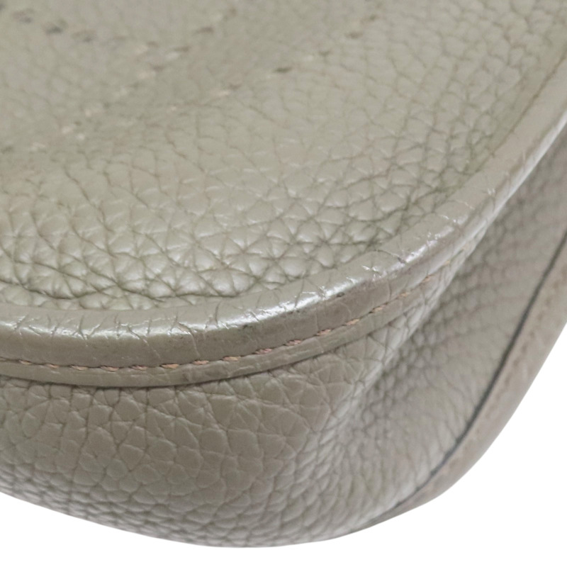 灰色 牛皮 Mini Evelyne 肩背包 Y刻【HERMES 愛馬仕】-9