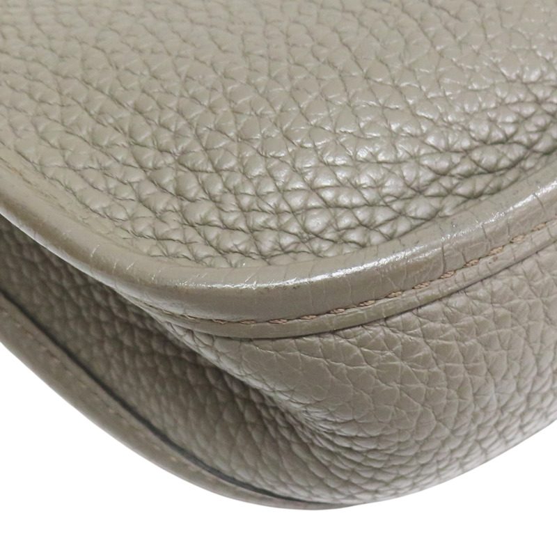 灰色 牛皮 Mini Evelyne 肩背包 Y刻【HERMES 愛馬仕】-10