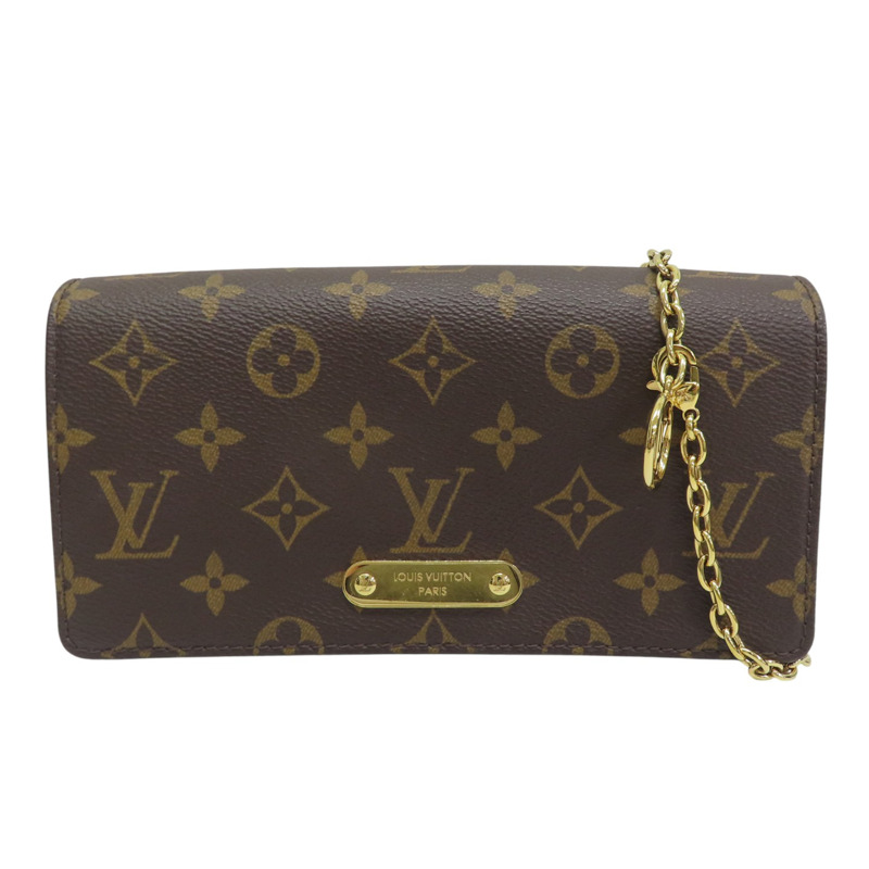 棕色 原花 帆布 WOC Lily 肩背包【LOUIS VUITTON LV 路易威登】 M82509-0