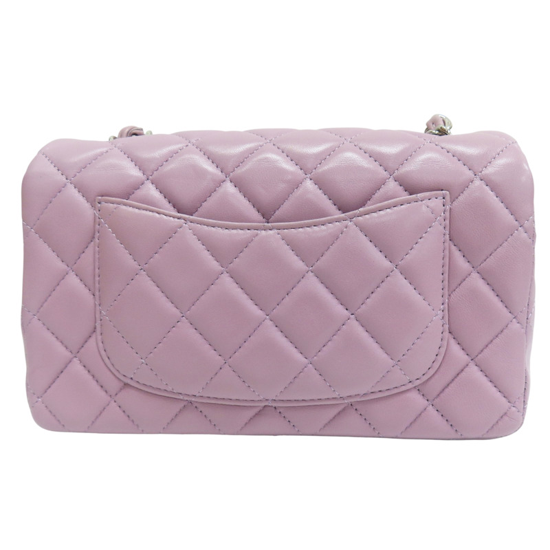 紫色 羊皮 COCO20cm 鏈帶肩背包 銀釦【CHANEL 香奈兒】 A69900-1