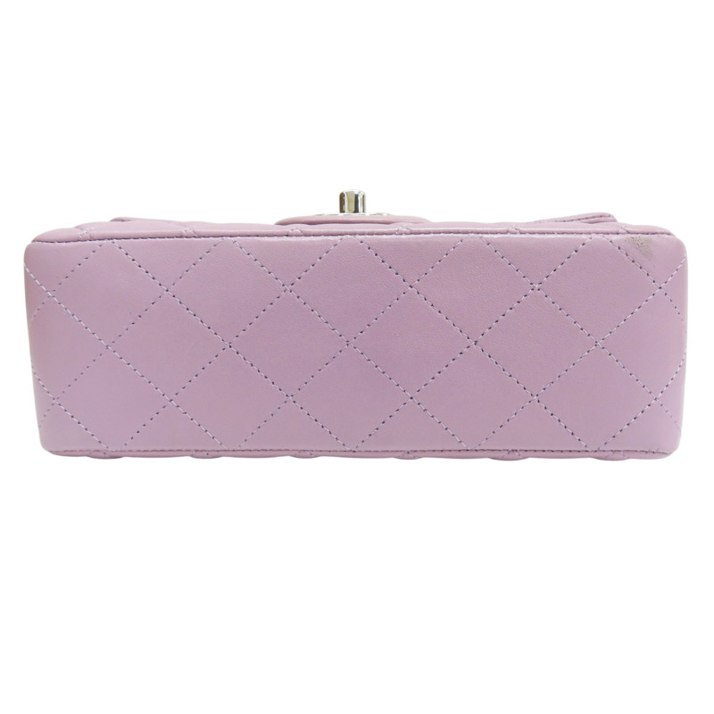 紫色 羊皮 COCO20cm 鏈帶肩背包 銀釦【CHANEL 香奈兒】 A69900-3