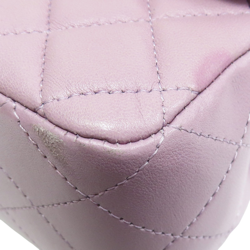 紫色 羊皮 COCO20cm 鏈帶肩背包 銀釦【CHANEL 香奈兒】 A69900-11