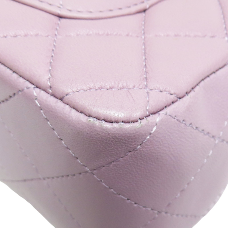 紫色 羊皮 COCO20cm 鏈帶肩背包 銀釦【CHANEL 香奈兒】 A69900-13