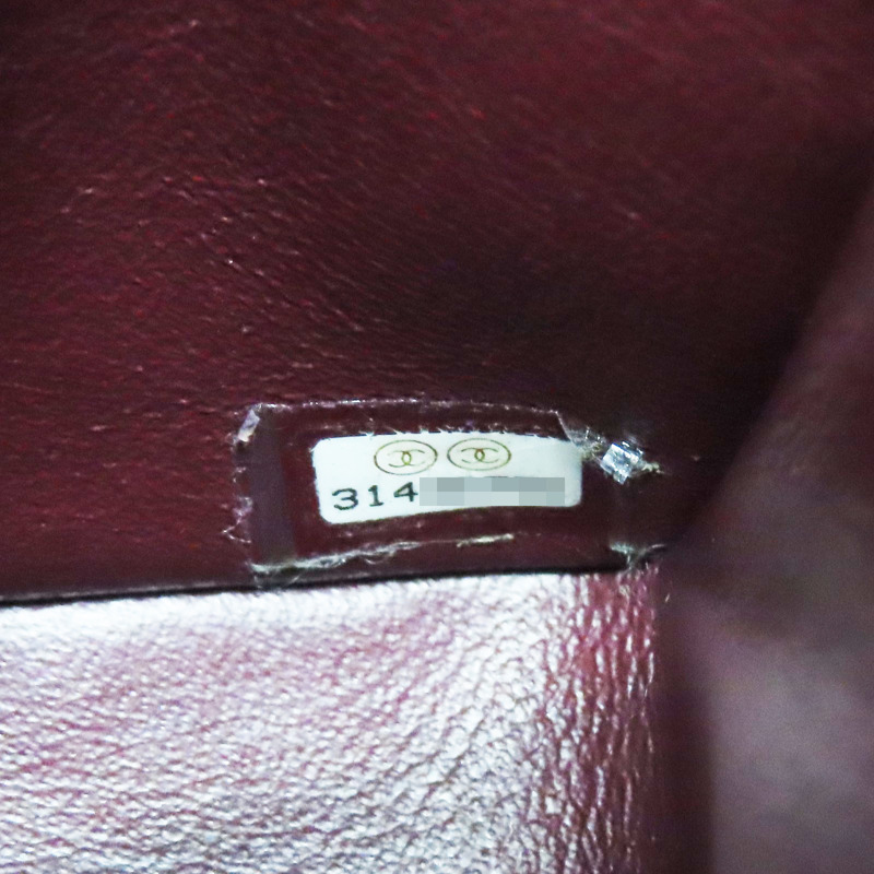 黑色 菱格紋 荔枝牛皮 COCO 23cm 鏈帶肩背包【CHANEL 香奈兒】 A01113-7