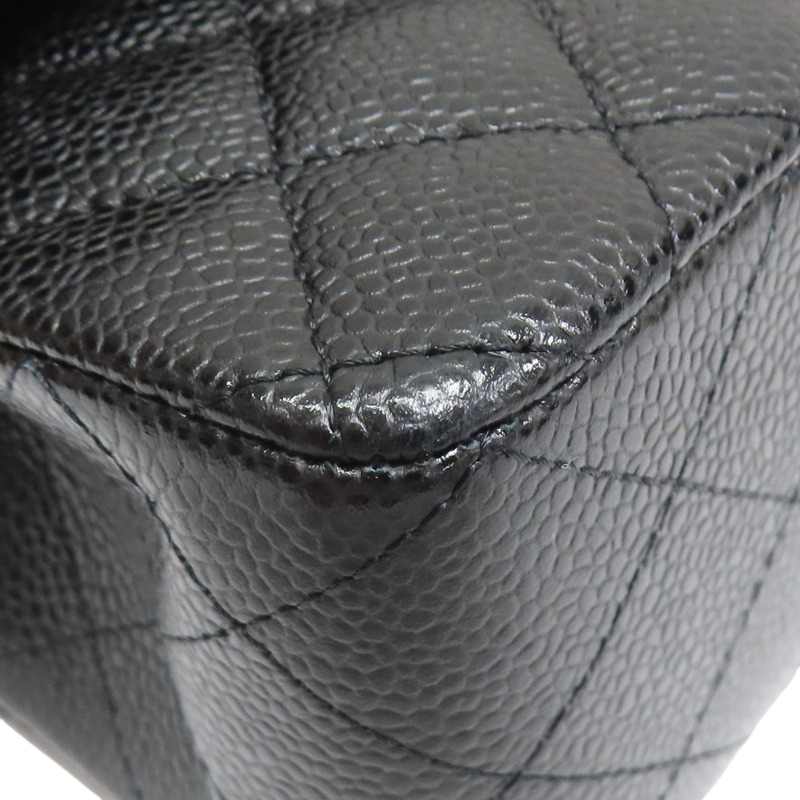 黑色 菱格紋 荔枝牛皮 COCO 23cm 鏈帶肩背包【CHANEL 香奈兒】 A01113-9