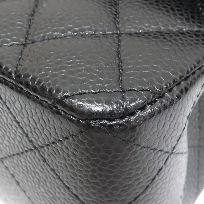 黑色 菱格紋 荔枝牛皮 COCO 23cm 鏈帶肩背包【CHANEL 香奈兒】 A01113-10