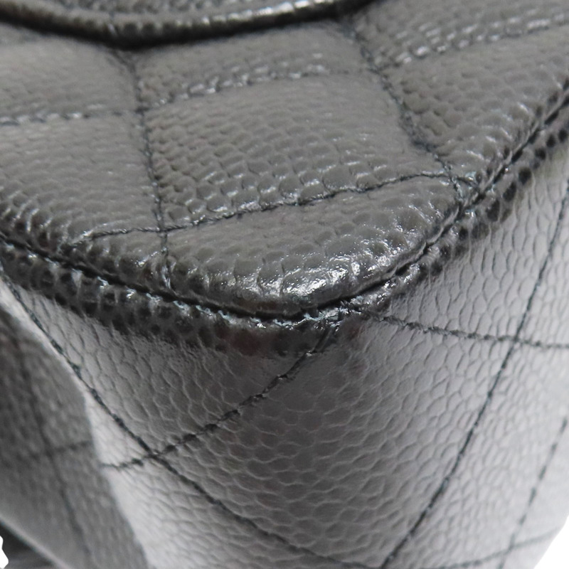 黑色 菱格紋 荔枝牛皮 COCO 23cm 鏈帶肩背包【CHANEL 香奈兒】 A01113-11