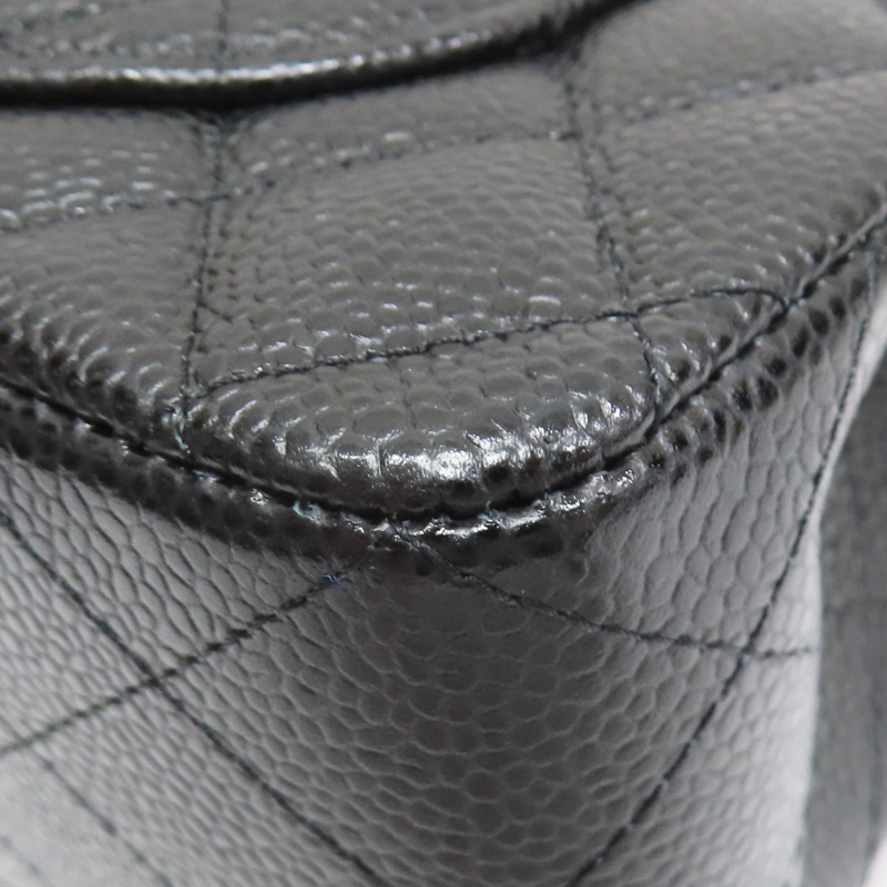 黑色 菱格紋 荔枝牛皮 COCO 23cm 鏈帶肩背包【CHANEL 香奈兒】 A01113-12