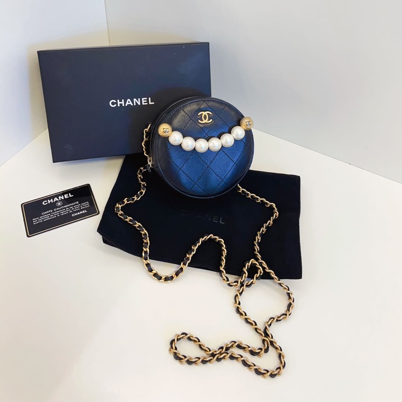 Chanel 2019 matelasse 珍珠小圓餅-0