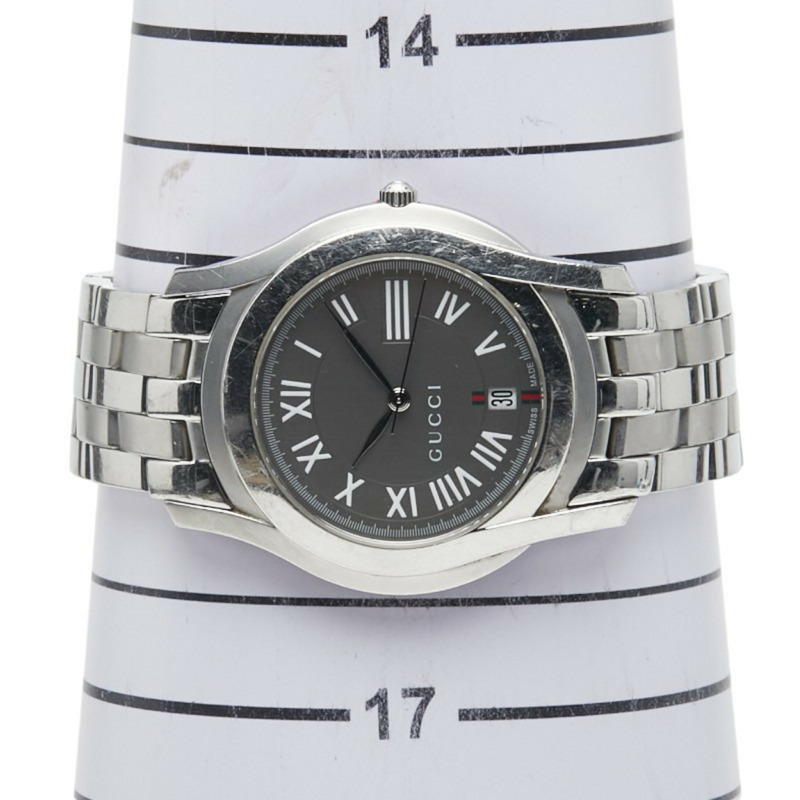 Gucci Sherry 系列 G-Class 男士腕錶,5500 公尺防水石英機芯,灰色錶盤,不鏽鋼錶殼,GUCCI-6