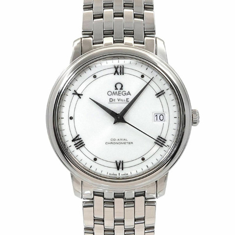 歐米茄 (OMEGA) DeVille Prestige Co-Axial 424 10 37 20 02 001 男士腕錶，附日期顯示，白色，自動上鍊機芯