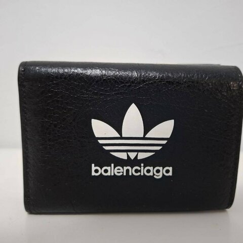 Balenciaga x Adidas 聯名三葉草三折短夾