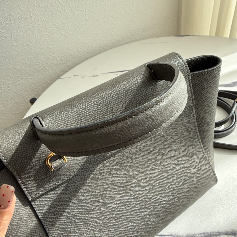 Celine鯰魚包mini 美美灰色-9