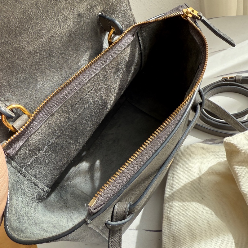 Celine鯰魚包mini 美美灰色-15