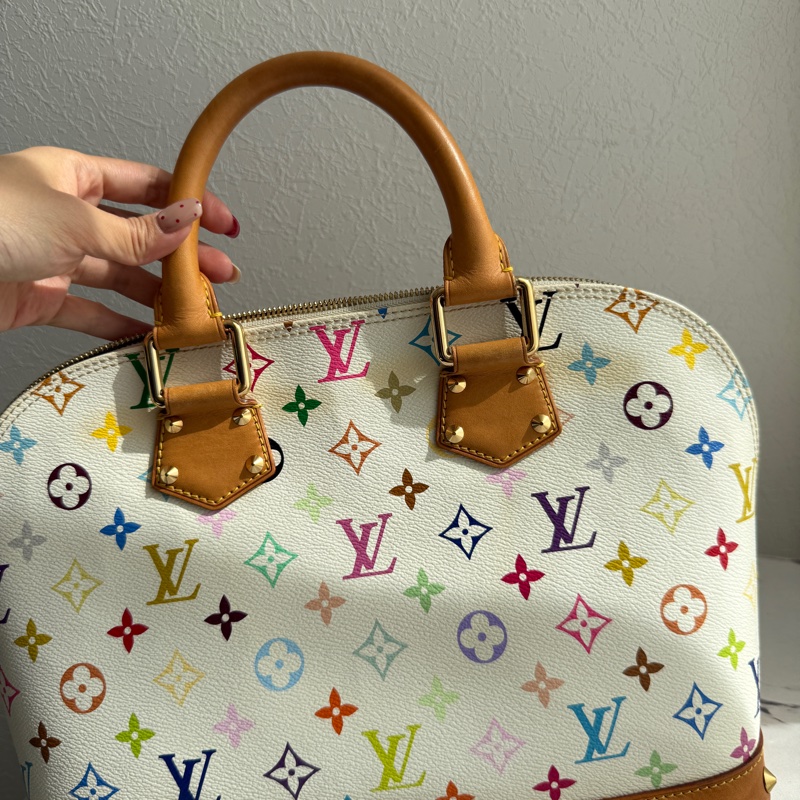 LV Alma 白彩貝殼包-3