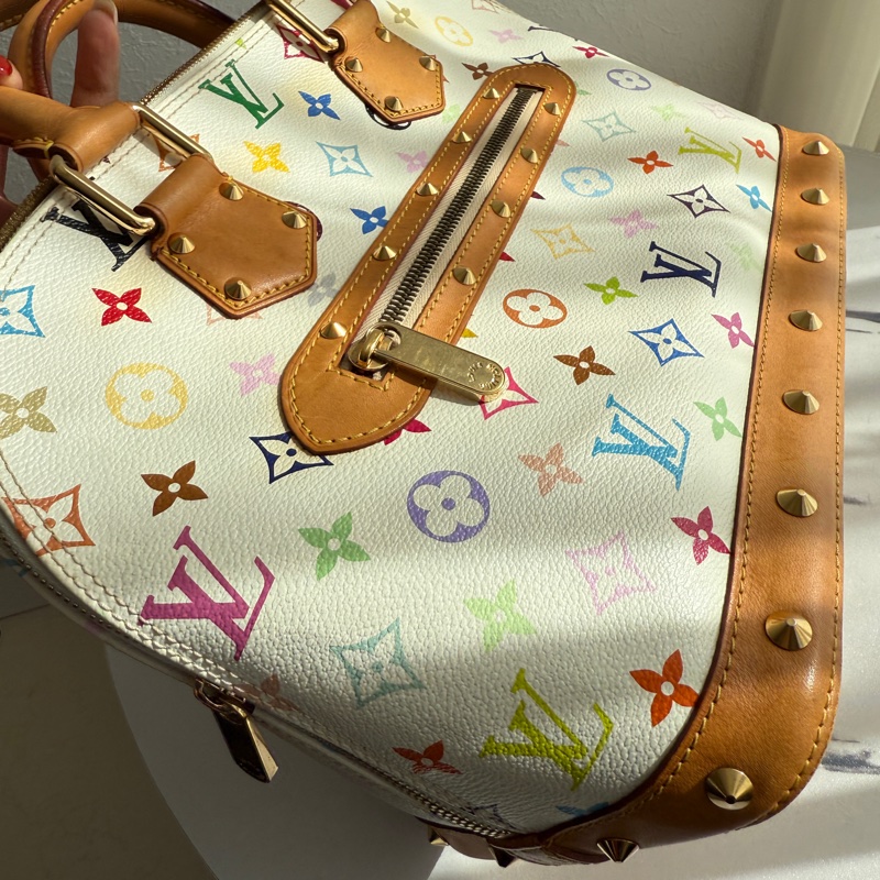 LV Alma 白彩貝殼包-4