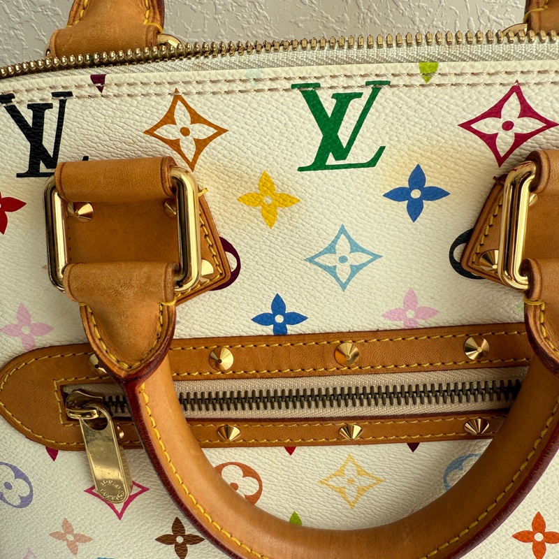 LV Alma 白彩貝殼包-7