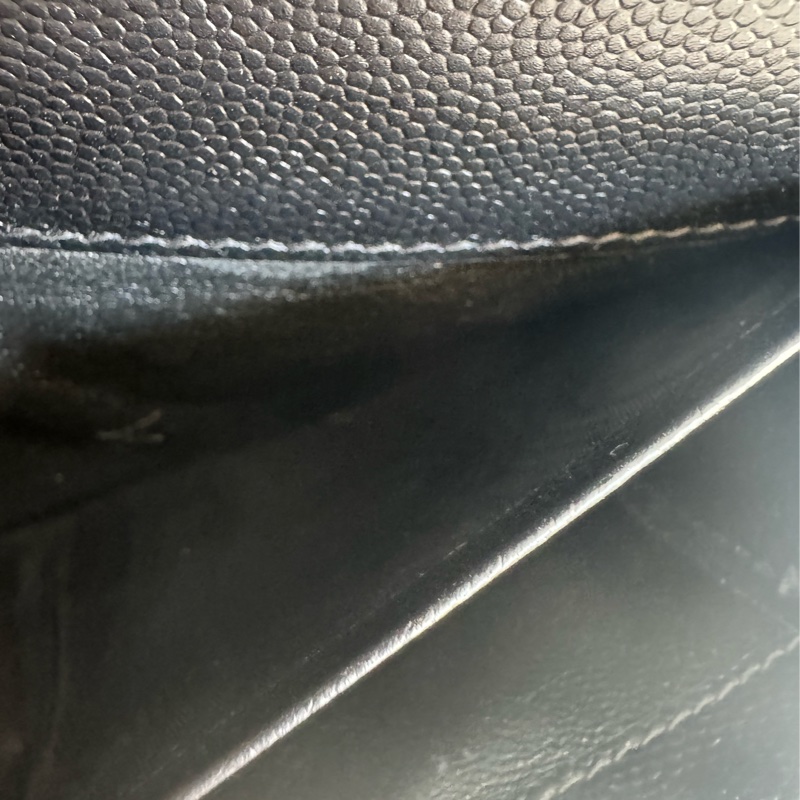 Ysl黑色金logo信封釦式長夾 經典不敗款-26