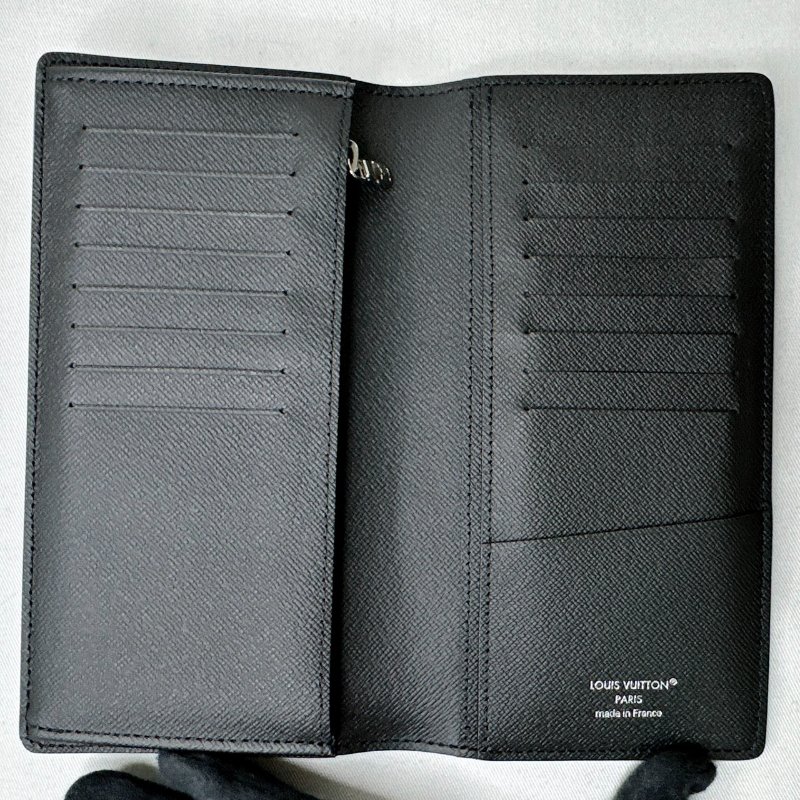 LV Brazza水波紋對開長夾-6