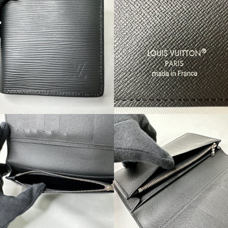 LV Brazza水波紋對開長夾-7