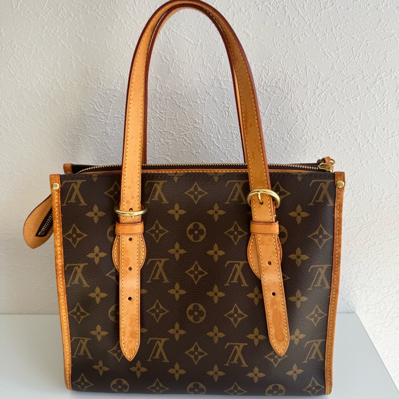 LV花紋雙小金球吊飾肩背包  少見特別款-1