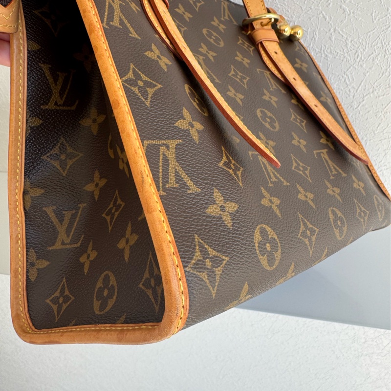 LV花紋雙小金球吊飾肩背包  少見特別款-7