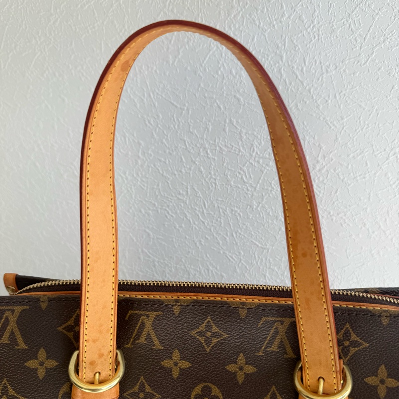 LV花紋雙小金球吊飾肩背包  少見特別款-16