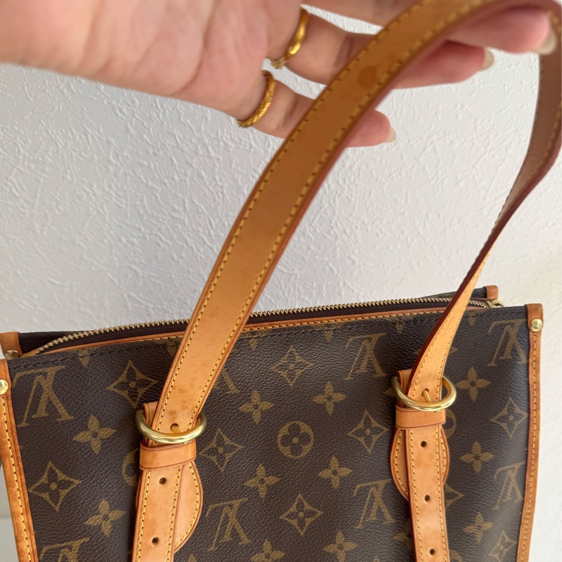 LV花紋雙小金球吊飾肩背包  少見特別款-19