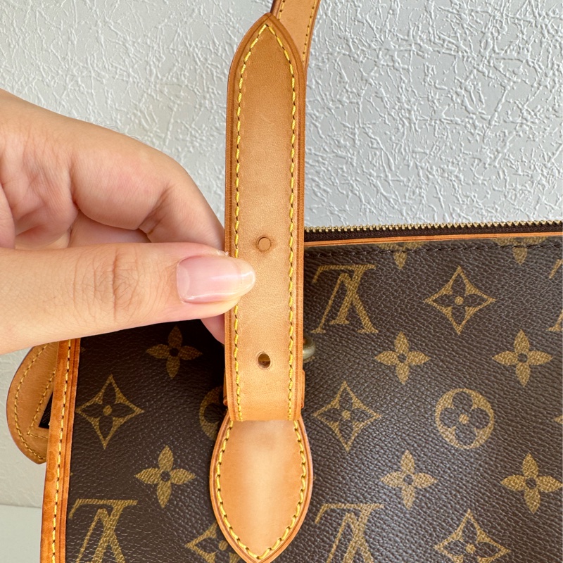 LV花紋雙小金球吊飾肩背包  少見特別款-23