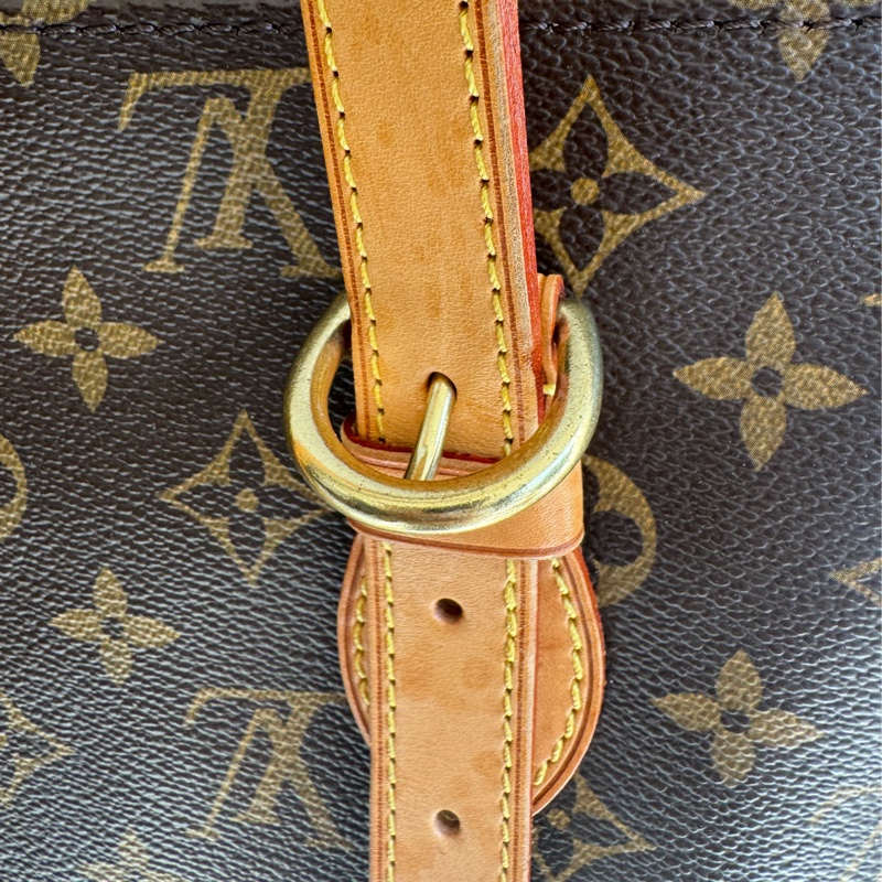 LV花紋雙小金球吊飾肩背包  少見特別款-25