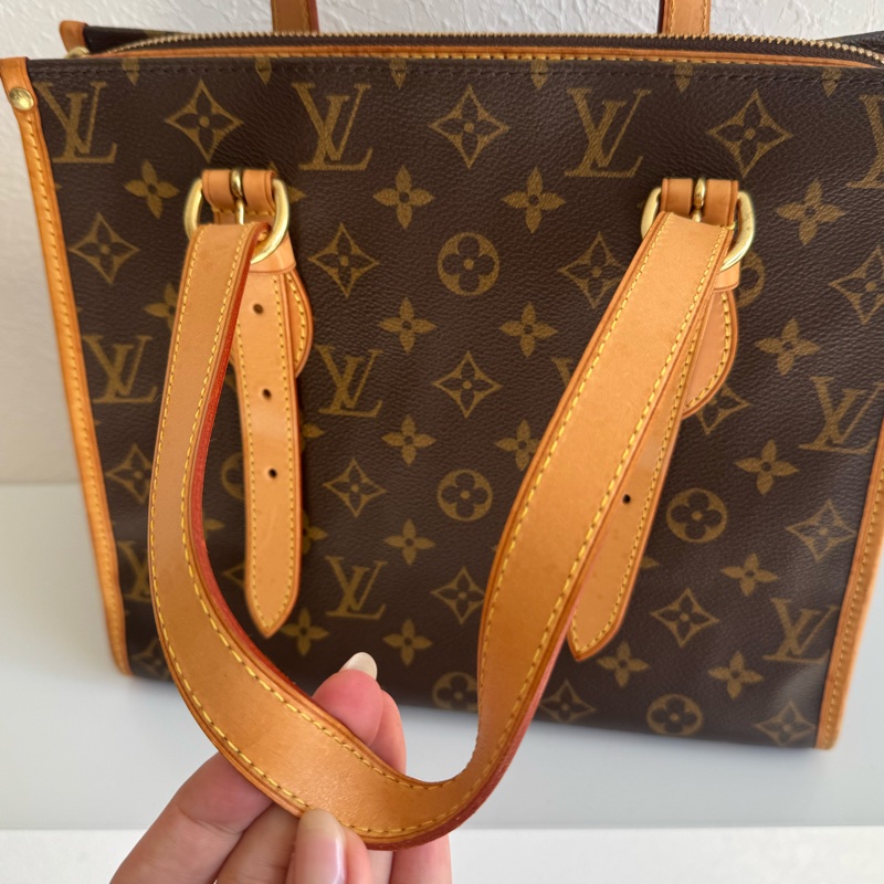 LV花紋雙小金球吊飾肩背包  少見特別款-31