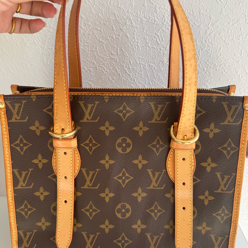 LV花紋雙小金球吊飾肩背包  少見特別款-35