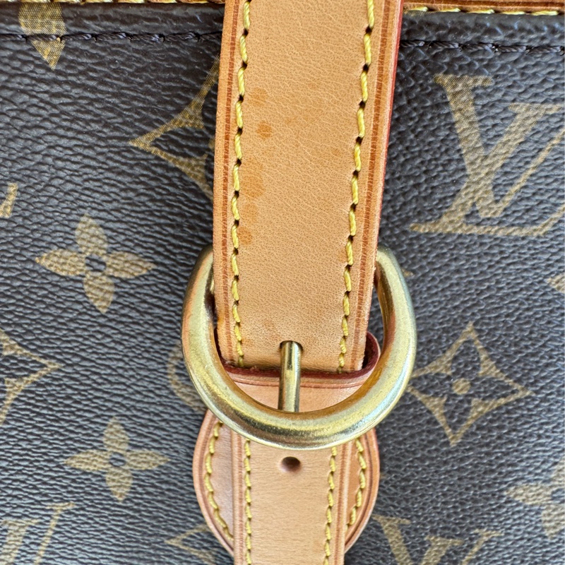 LV花紋雙小金球吊飾肩背包  少見特別款-40