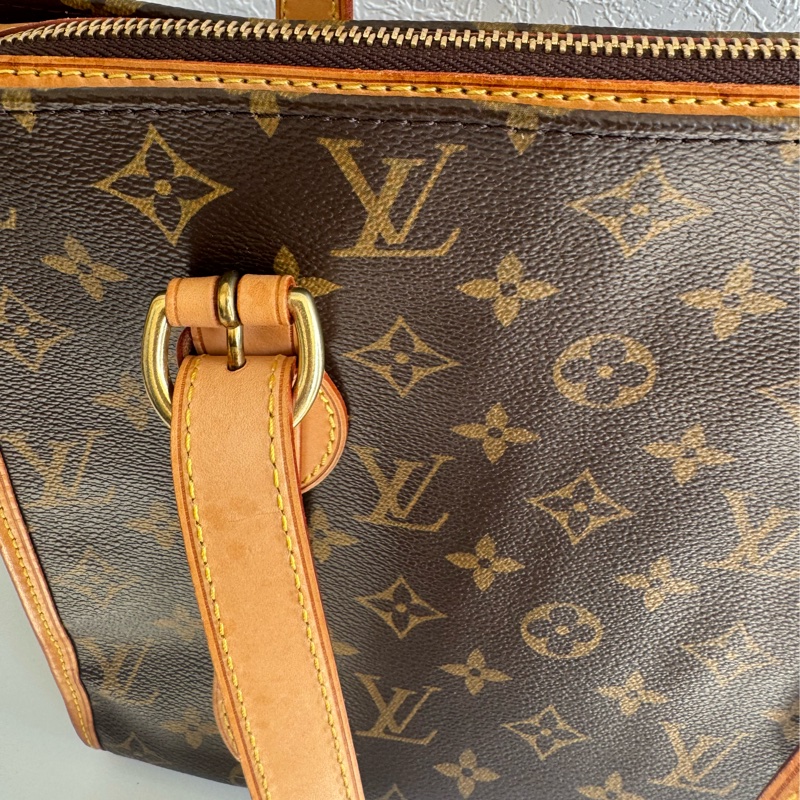 LV花紋雙小金球吊飾肩背包  少見特別款-43