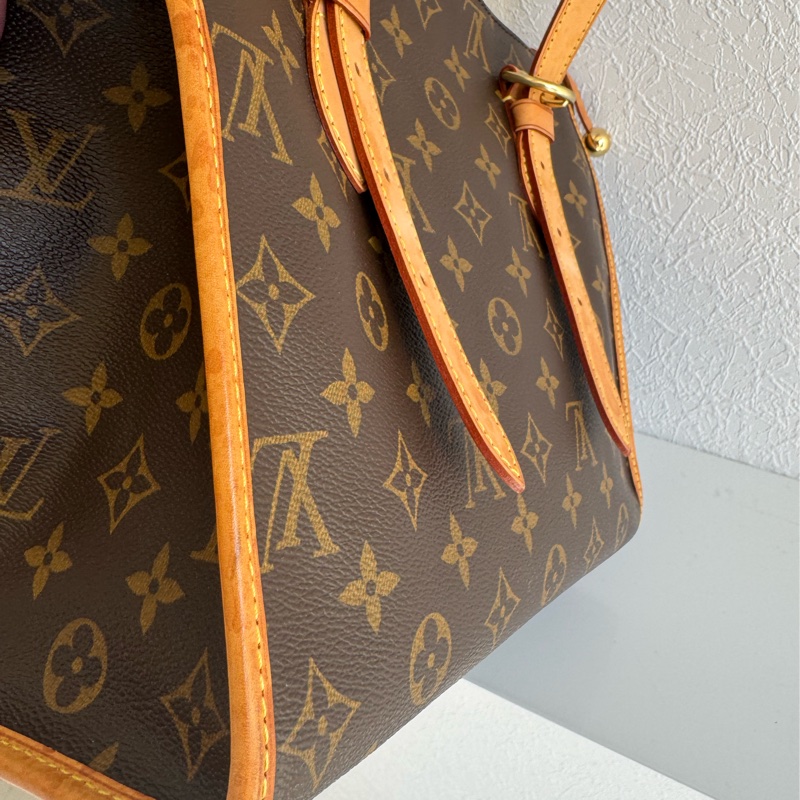 LV花紋雙小金球吊飾肩背包  少見特別款-77