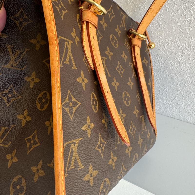 LV花紋雙小金球吊飾肩背包  少見特別款-78